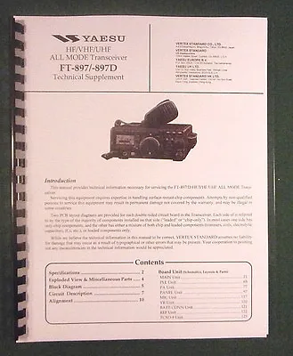 Yaesu FT-897D Technical Manual (full Color): With All 11 X17  Foldout Diagrams! • $41.20