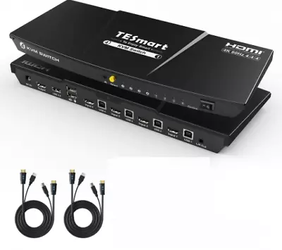 TESmart HD HDMI4 Port KVM Switch 4K@60Hz 4x1: 60hz HKS0401A1U **NEW** • $54.99