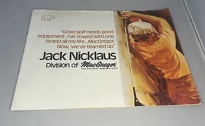 Vintage 1975 MacGregor Jack Nicklaus Golf Catalog Bags Balls Shoes Putter • $19.99
