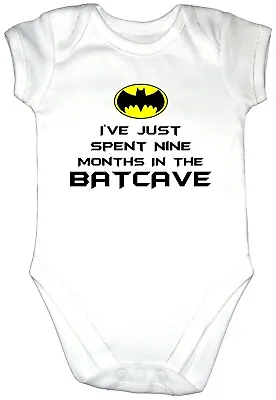 £8.75 • Buy Just Spent Nine Months In Batcave Funny Cool Cute Baby Grow Bodysuit Vest Batman
