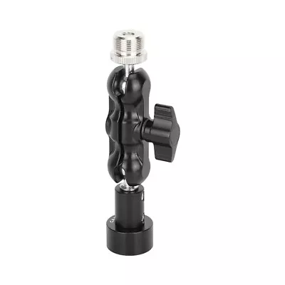 Mic Microphone Mount Clamp Adapter With Double Ball Head 5/8 -27 Male & Female • $9.99