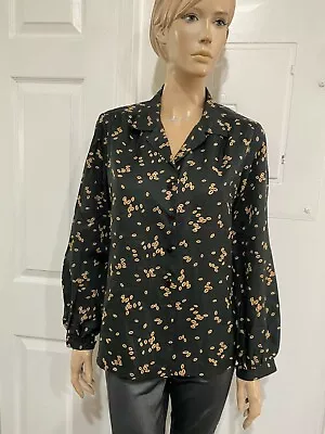 Vintage Lanvin Womens “rings” Print L/s Shirt Sz 14 • $31.50