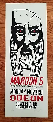 Maroon 5 Poster Maroon5 With Special Guests Degraw & Michael Tolcher Cleveland • $99.99