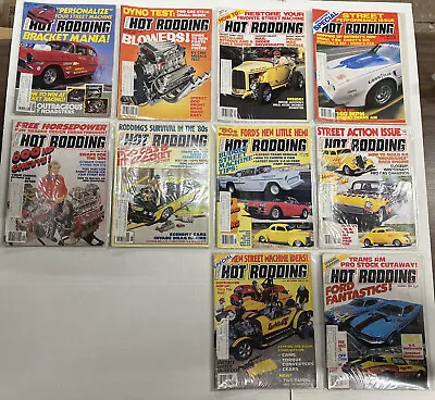 Vintage Lot Of ( 10 ) Popular Hot Rodding Magazines 1980 Hot Rod Chevy Ford Vw • $34.98