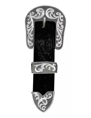 Vogt Silversmiths Western Belt Buckle Set Black River 1 1/2  061-185 • $1052