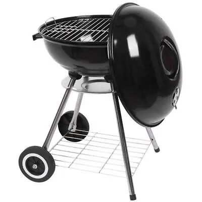 Charcoal Grill 18  Barrel BBQ Smoker Barbecue Patio Backyard Outdoor Grill Oven • $41.99