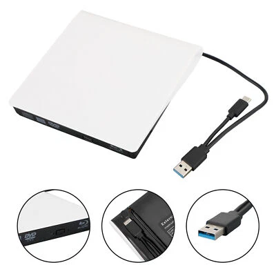 USB&Type-c External Blu Ray Disc Writer+Reader BD DVD Drive USB 3.0 Disc Burner • £70.78