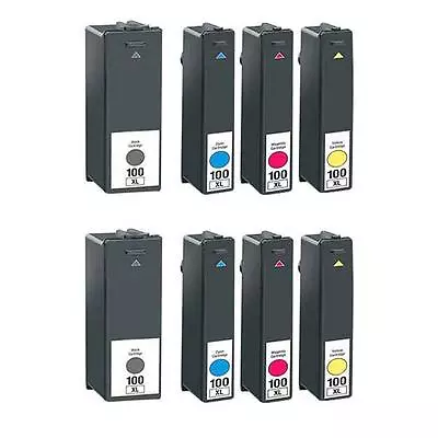 8 Ink Replace For Lexmark 100 Xl S305 S405 S505 S605 Pro703 Pro705 Pro706 • £12.99