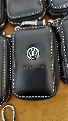 Leather Remote Key Case Cover Fob Holder For Volkswagen • $10