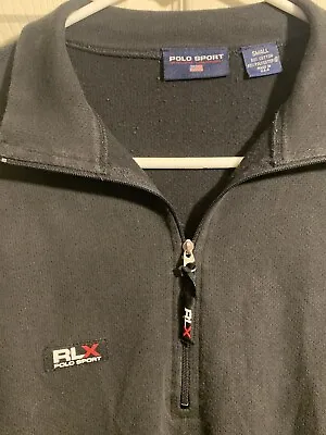 Vintage Polo Sport RLX Ralph Lauren 1/4 Zip Pullover Sweater Made In USA - Small • $25.99