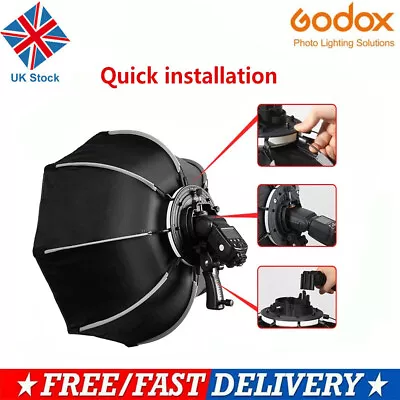 90cm Umbrella Softbox Portable Outdoor Octagon F Godox V860II V860III AD200 UK • £41.99