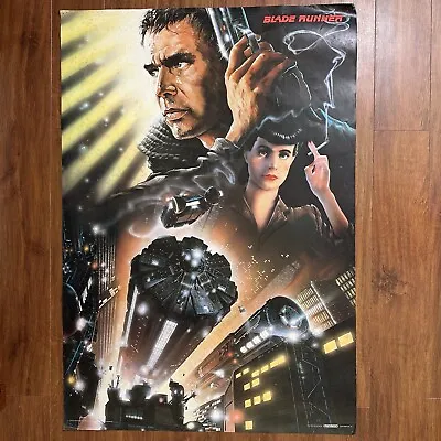 Vtg Original Blade Runner Poster 39” X 27” Scandecor USA Harrison Ford Movie • $224.89