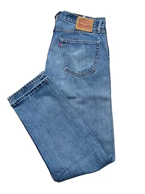 Authentic Levi's 505 Mid Blue Jeans W34 L34 Vintage Grade B Condition Levi Jean • £18.99