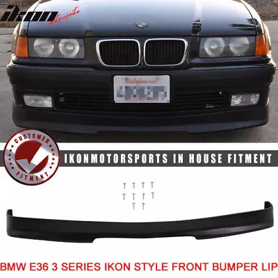 Fits 92-98 BMW E36 3-Series Front Bumper Lip Spoiler IKON Style Unpainted PU • $79.99