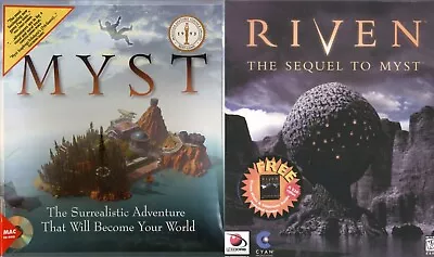 Myst & Riven PC CD-ROM 6 Game Discs Near Mint! • $12.99