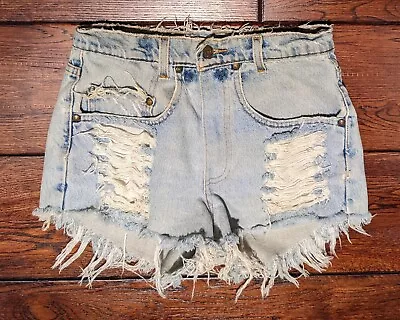 Levi's Womens 545 Reworked Vintage Denim Cut Off Shorts Distressed Destroyed 28 • $29.99