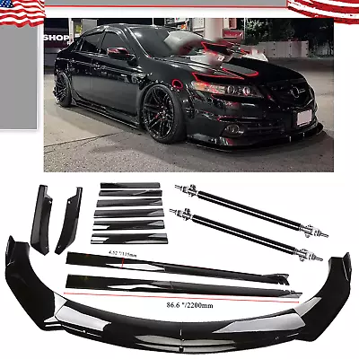 For Acura TL TLX ILX Front Bumper Lip Spoiler Splitter Body Kit+Side Skirt • $99.99