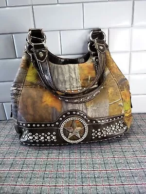 Montana West Camo Rhinestones Women's Purse Bag ~ Preowned • $20