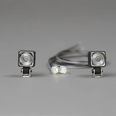 LED Square Spotlight D-01 Tow Head Light For 1/14 Tamiya Truck RC Car Accessory • £20.94