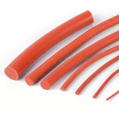 Red Solid Silicone Rubber Sealing Strip Round O Ring Cord Seal Gasket Dia 1-20mm • $1.76