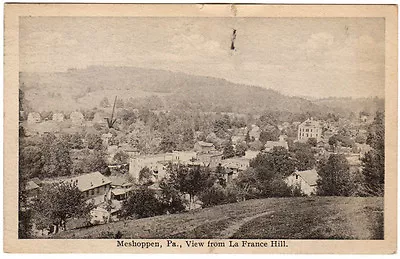 Meshoppen PA - VIEW FROM LA FRANCE HILL - Postcard • $10.50