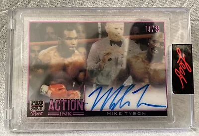 Mike Tyson Auto 2023 Leaf Pro Set Pure Signed /35 Boxing Autograph Action Ink  • $174.99