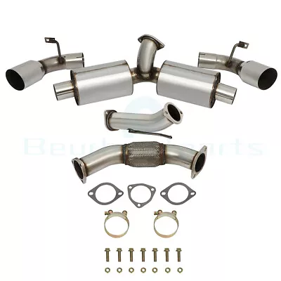 Dual 4.5 Tip Stainless Racing  Muffler Exhaust System For W20 Mr-2 Sw20 • $145.99