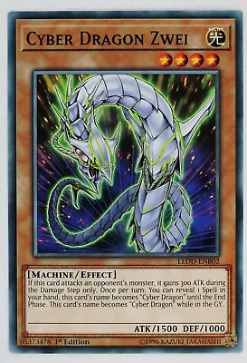 YuGiOh Cyber Dragon Zwei LEDD-ENB02 Common 1st Edition • £0.99