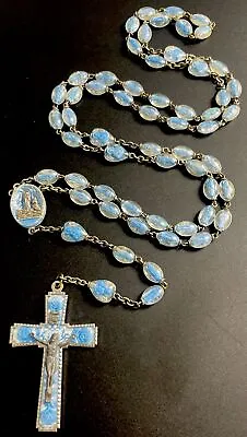 Vintage Catholic 1958 Brevetto Legatura Alpaca Lourdes Bubble Rosary • £86.85