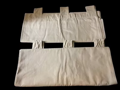 Set Of Tan Restoration Hardware Tab Curtains Heavyweight Cotton • $45