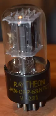 Raytheon Vt-231 Jan Crp 6sn7gt Vintage Military Premium Tube • $60