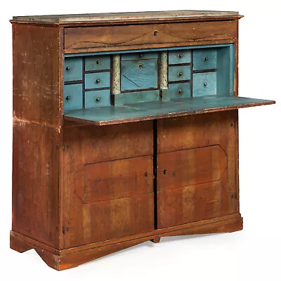 Fine Swedish Or Danish Gustavian Antique Painted Desk On Cabinet Circa 1820-40 • $9500