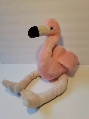 Wallace Berrie Vintage 1982 Pink Plush Flamingo Bird Stuffed Animal Toy Sits 11  • $10