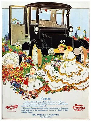 3762.Baker R&L Automobile Car Poster Ad.Vintage Antique Home Interior Design Art • $60