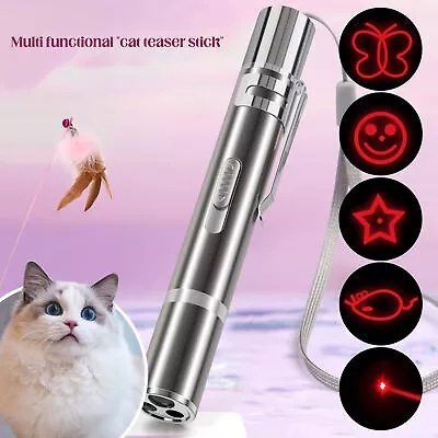 5-IN-1 USB Laser Pointer Rechargeable Red LED Light Interactive Cat Toy New • $10.89