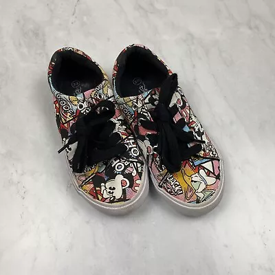 Disney Parks Kids Mickey Mouse Print Lace Up Tennis Shoes Sneakers Size 2/3 • $25