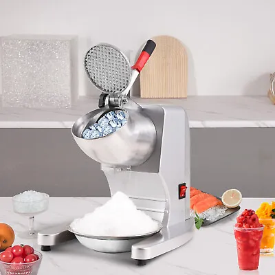 VEVOR Electric Ice Crusher Machine 220LBS/Hr Snow Cone Maker Ice Shaver 300W • $68.99