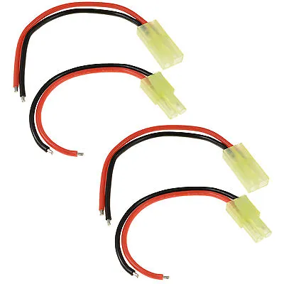 2 X RC Pairs Male + Female Tamiya Mini Battery Connector 18awg 10cm Wire • £3.99