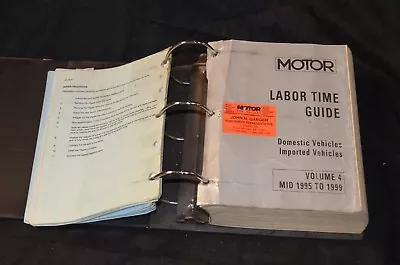 MOTOR Labor Time Guide Book Import & Domestic Vehicles Volume 4 Mid 1995 To 1999 • $75