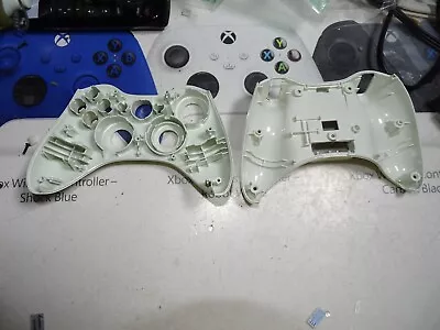 Microsoft Xbox 360 Controller EMPTY White Shell ONLY-OK-FADE-MARKS-Intact-READ • $13