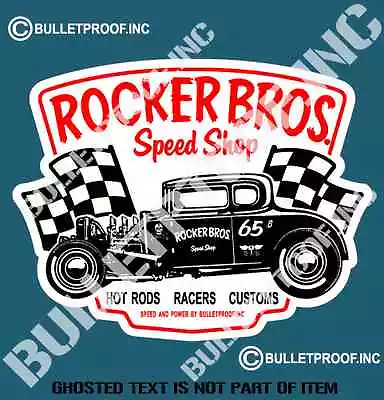 ROCKER BROS Decal Sticker Americana Car Rat Rod Hot Rod Garage Mancave Stickers • $5.50