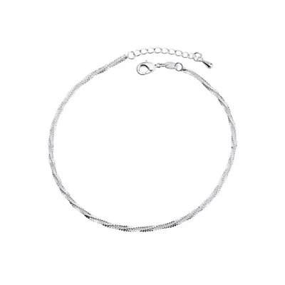 Fashion Ankle Bracelet Women 925 Sterling Silver Anklet Foot Jewelry Chain Beach • £3.49