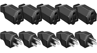 10 New Extension Cord Ends 125v 15a 2 Pole 3 Wire Male Plugs & Female Connectors • $27.99