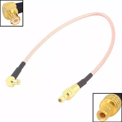 SMB Male Straight To MCX Male Right Angle 30cm Connector RG316 Pigtail • £6.45