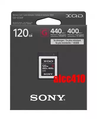 Sony 120GB XQD G-Series Memory Card QD-G120F Read 440MB/s Write 400MB/s 4K AU • $324.95