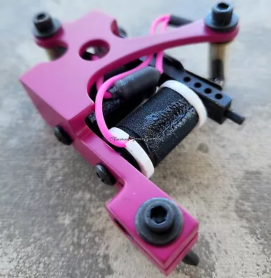 Pink Lightweight Liner Tattoo Machine Neon Black White Handmade Hot Pink USA • $152