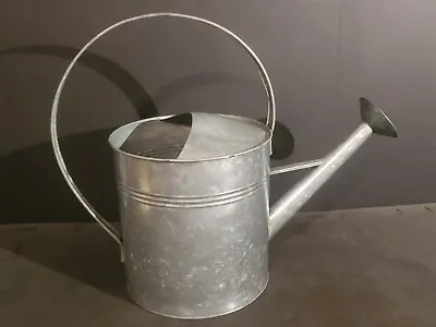 NO LEAKS Vintage Galvanized Garden Flower Watering Can 9  Tall 9  Diameter • $40