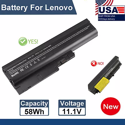 T61 Battery For IBM Lenovo ThinkPad T60 T61p R61 R61i T500 R500 SL500 SL300 58Wh • $16.99