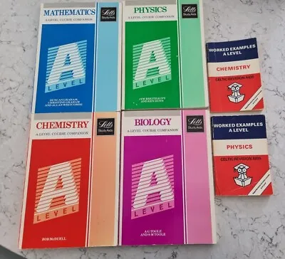 Bundle 6 Letts & Celtic A-Level Study Revision Biology Chemistry Maths Physics • £3