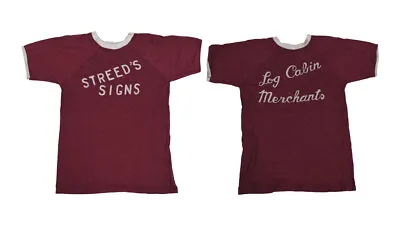 1940s Motorcycle Racing Jersey! Streeds Signs & Log Cabin Flat Track Race Shirt • $189.89
